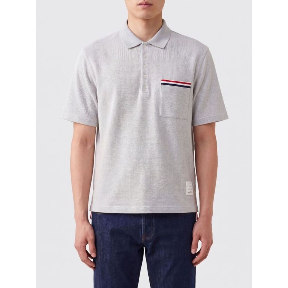 Thom Browne Polo Shirt Men Grey